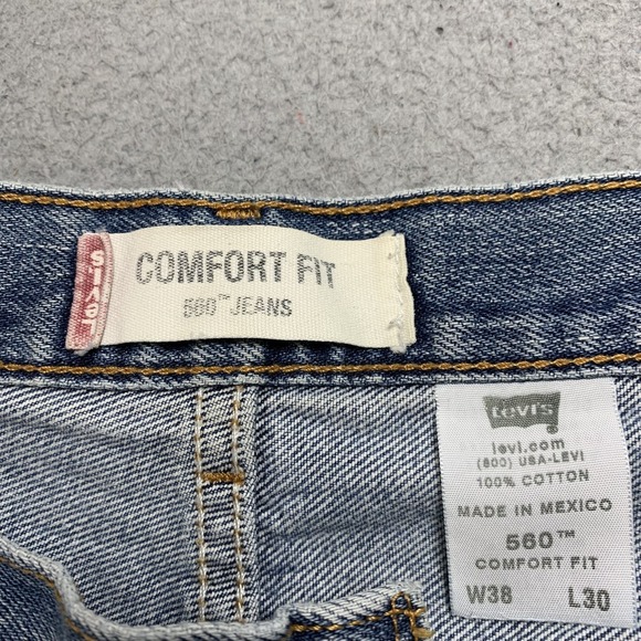 Vintage LEVIS 560 Jeans Mens 38x30 Measured Baggy Comfort Fit Blue - Picture 3 of 12